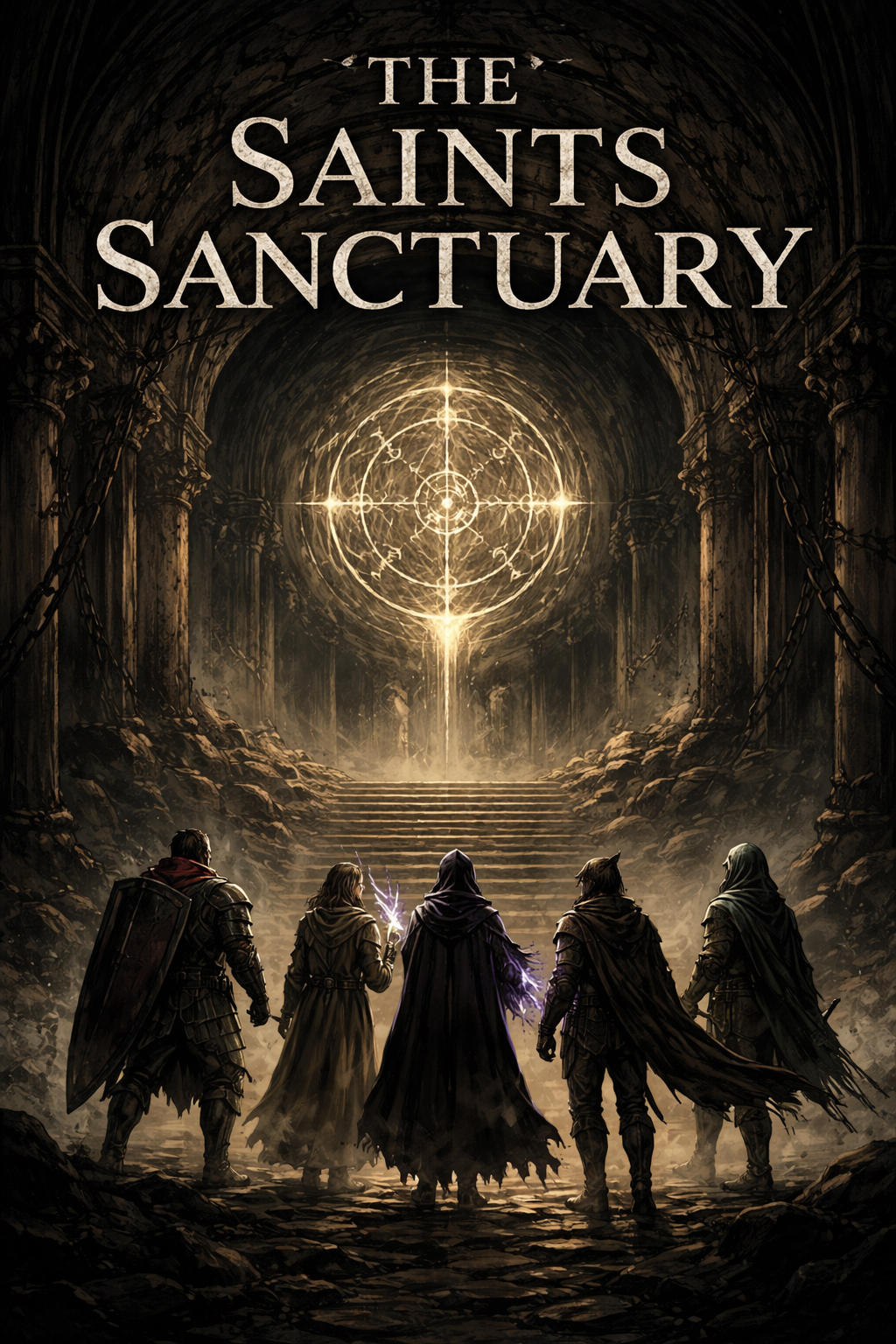 Cover art for The Saint's Sanctuary, a dark scenario on AI Dungeon