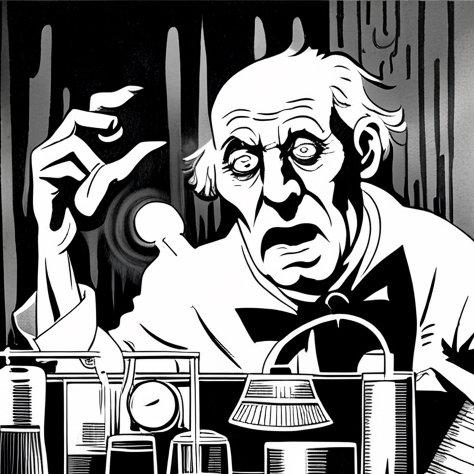 Cover art for Mad Scientist Open RPG, a mad scientist scenario on AI Dungeon