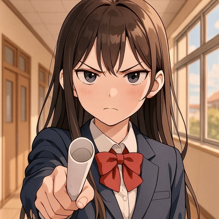 Cover art for The Student Council President Is Too Clumsy, an anime scenario on AI Dungeon