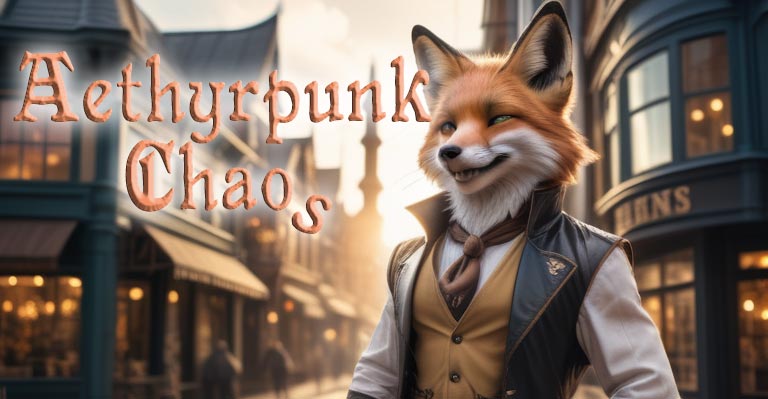 Cover art for Aethyrpunk Chaos v.5, a steampunk scenario on AI Dungeon