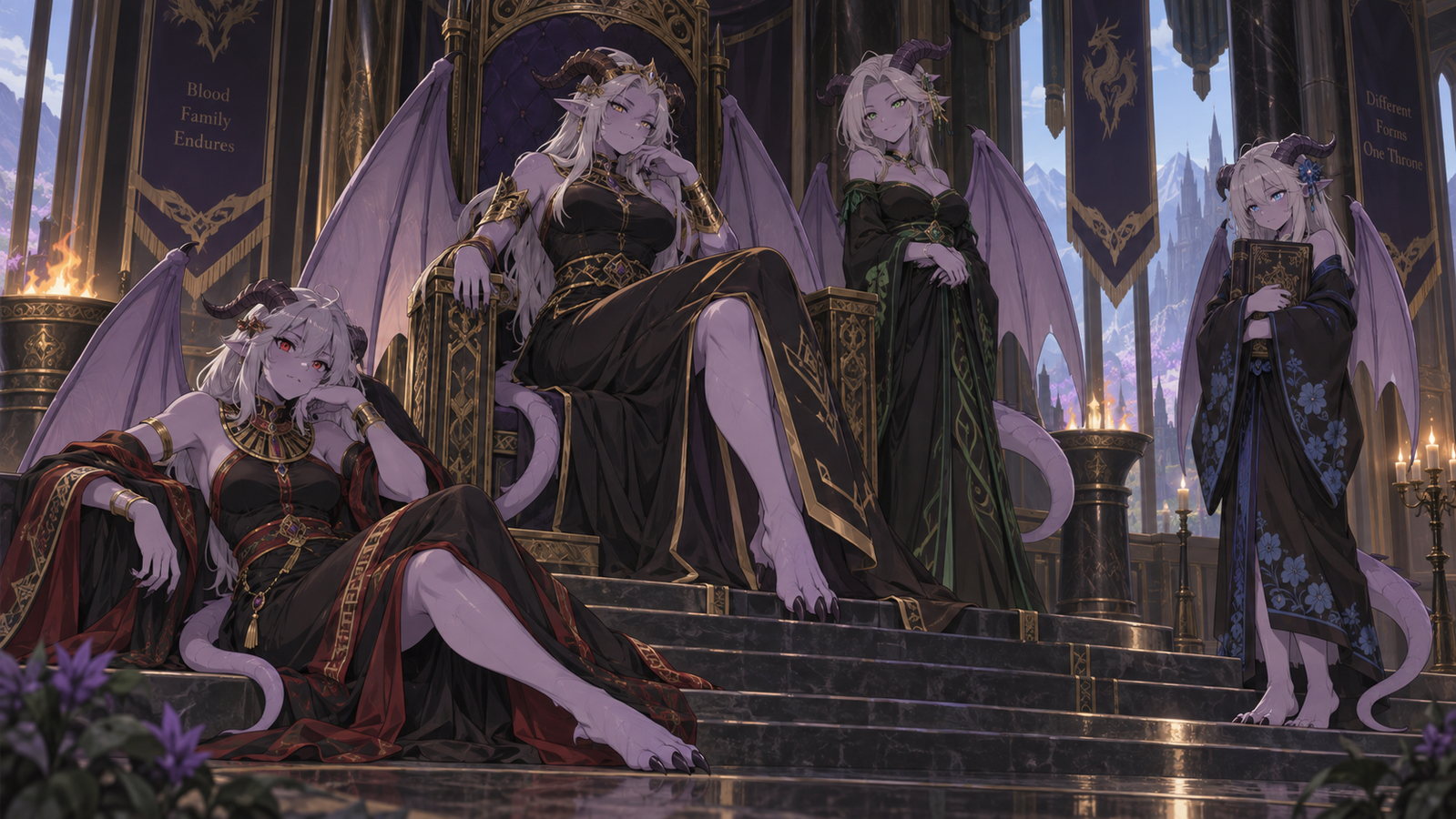 Cover art for New elf among dragons, a dragons scenario on AI Dungeon