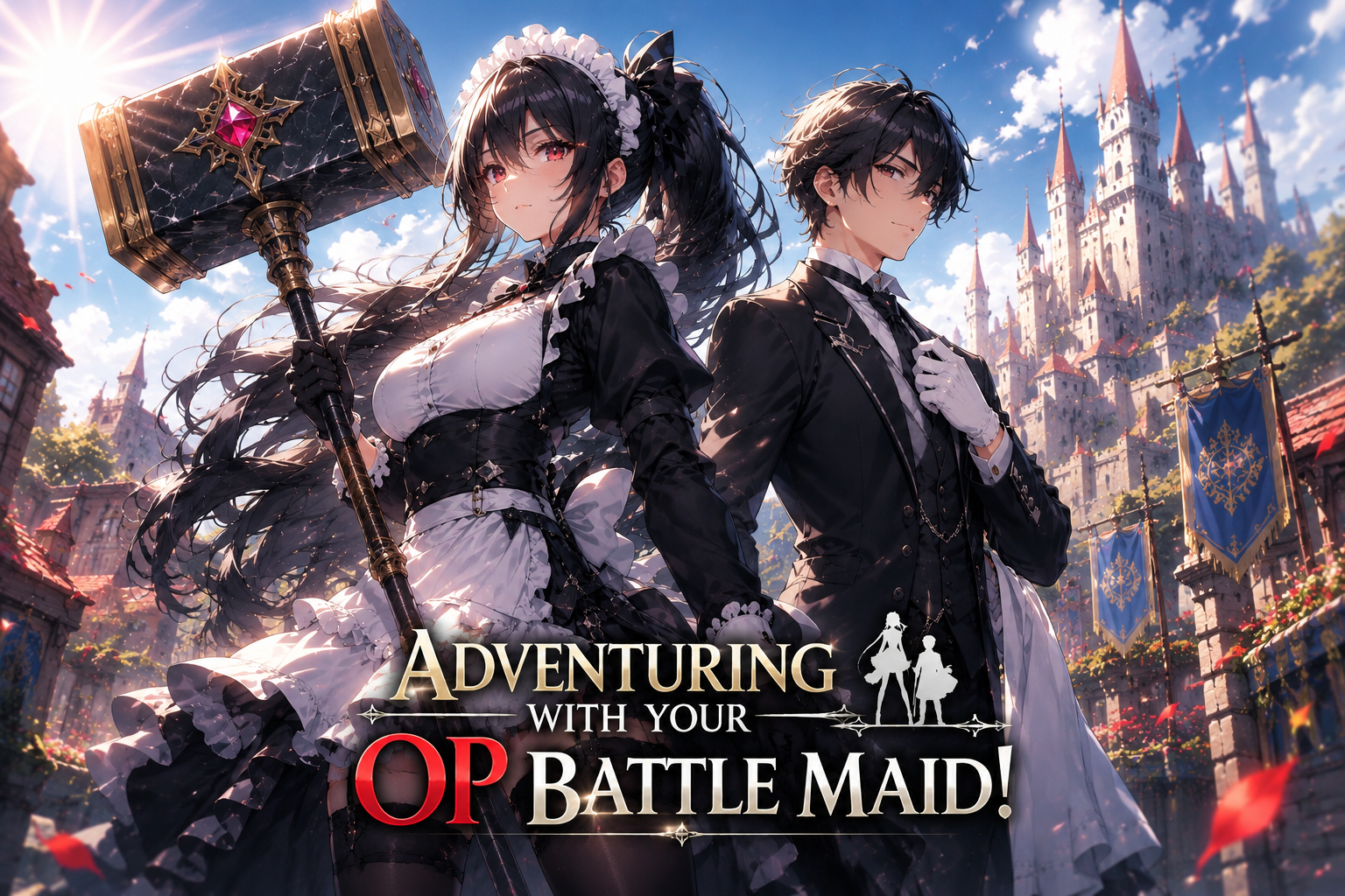 Cover art for Adventuring With Your OP Battle Maid! (IS +♂️Alt), a romance scenario on AI Dungeon