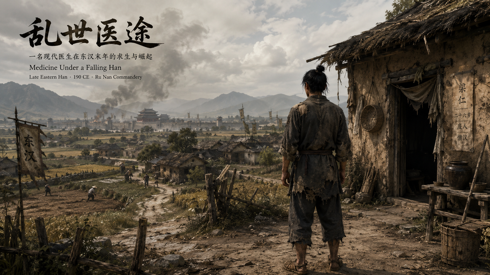 Cover art for Medicine Under a Falling Han, a historical ancient china scenario on AI Dungeon