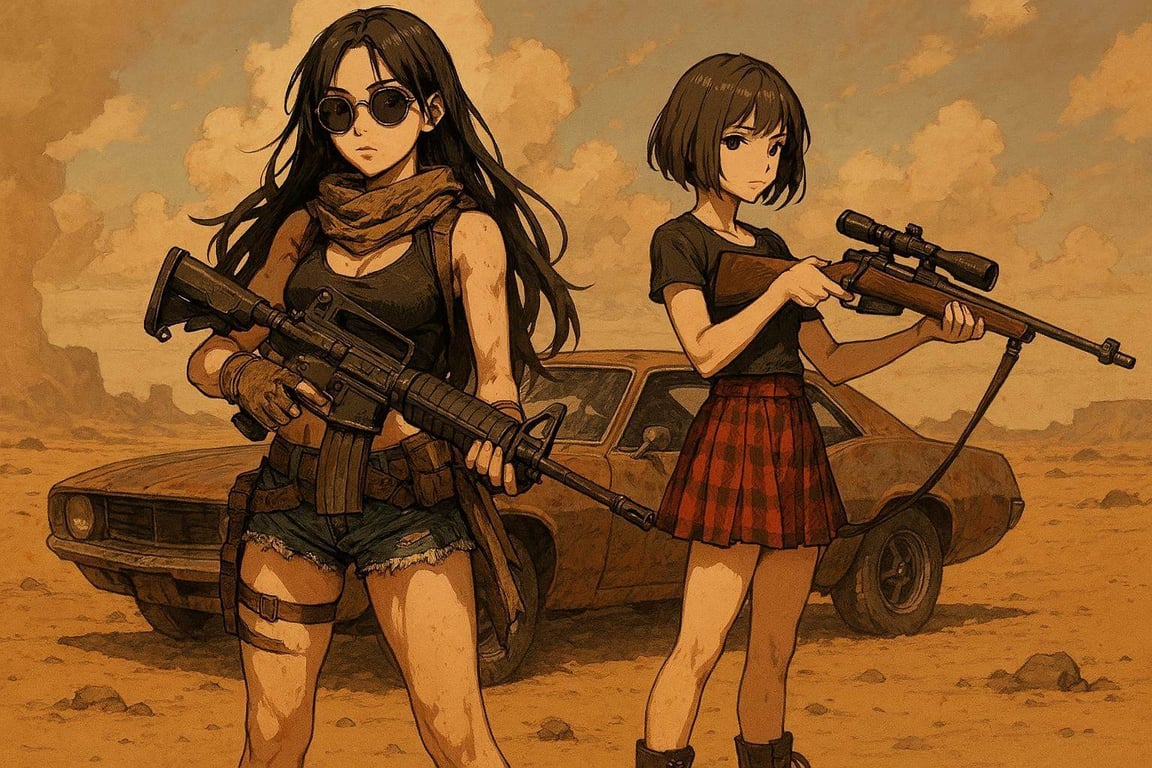 Cover art for Wasteland Apocalypse, an apocalypse scenario on AI Dungeon