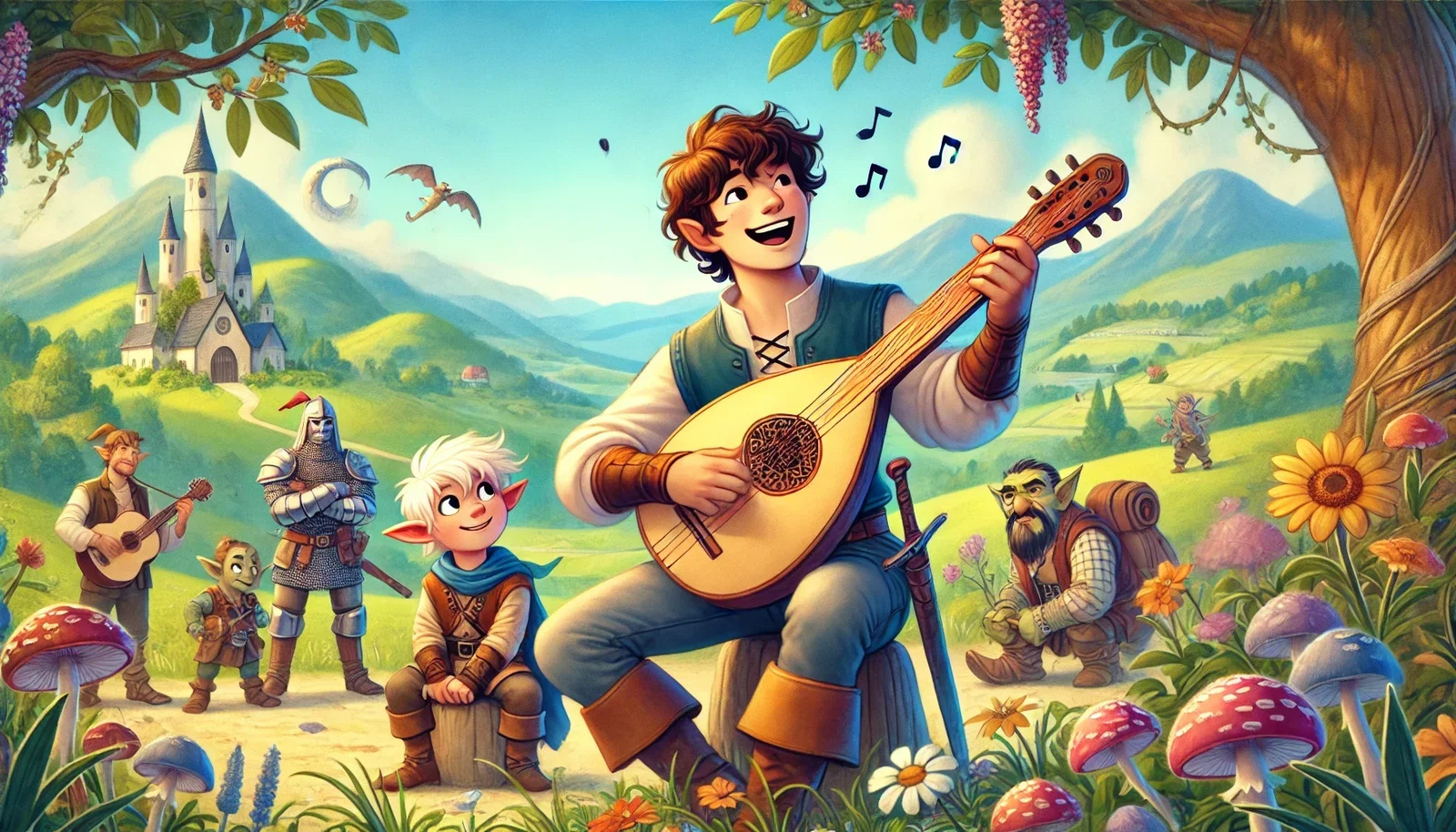 Cover art for A Bard's Quest, a bard scenario on AI Dungeon