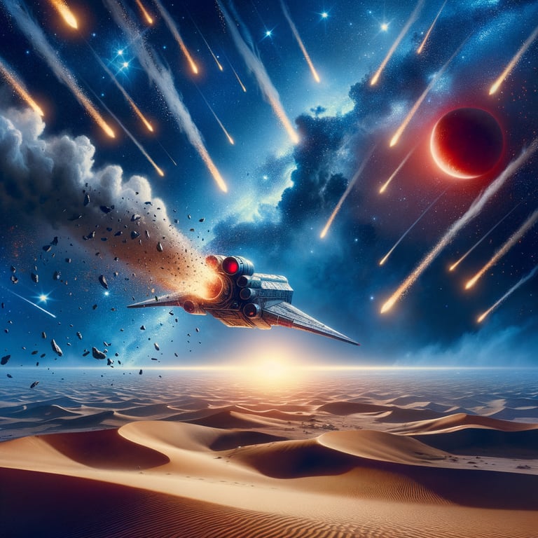 Cover art for Impact on Exoplanet, a space scenario on AI Dungeon