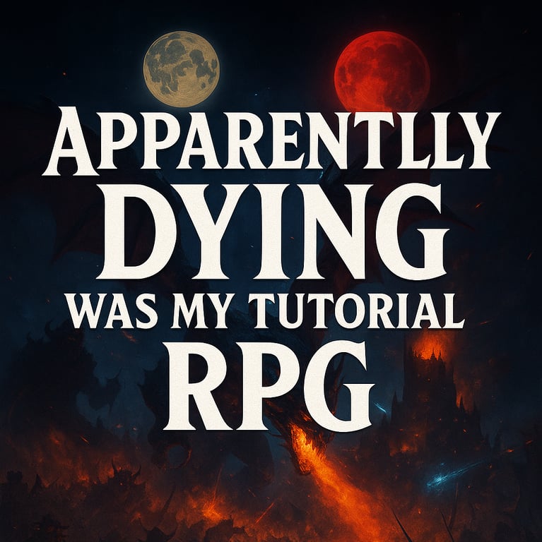 Cover art for So Apparently Dying Was Just My Tutorial (RPG), a magic scenario on AI Dungeon