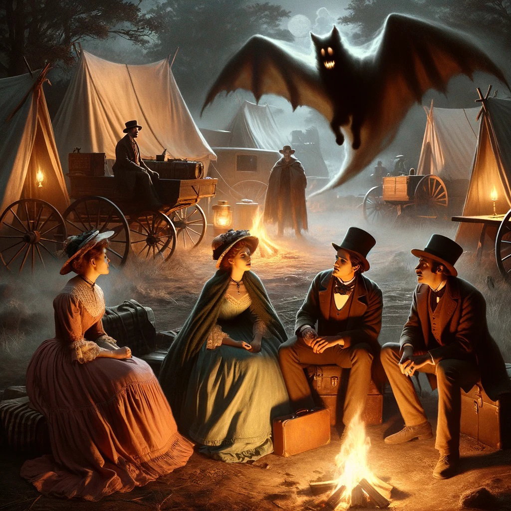 Cover art for Whispers in the Wilderness, a paranormal scenario on AI Dungeon