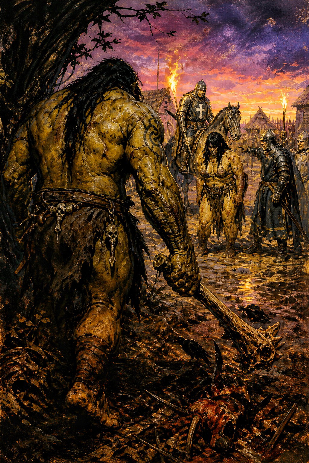 Cover art for Ogre 💘 Ogress, a dark fantasy scenario on AI Dungeon