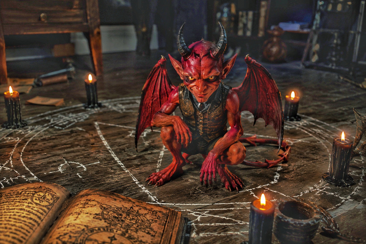 Cover art for The Devil's Apprentice, a half done 4 scenario on AI Dungeon