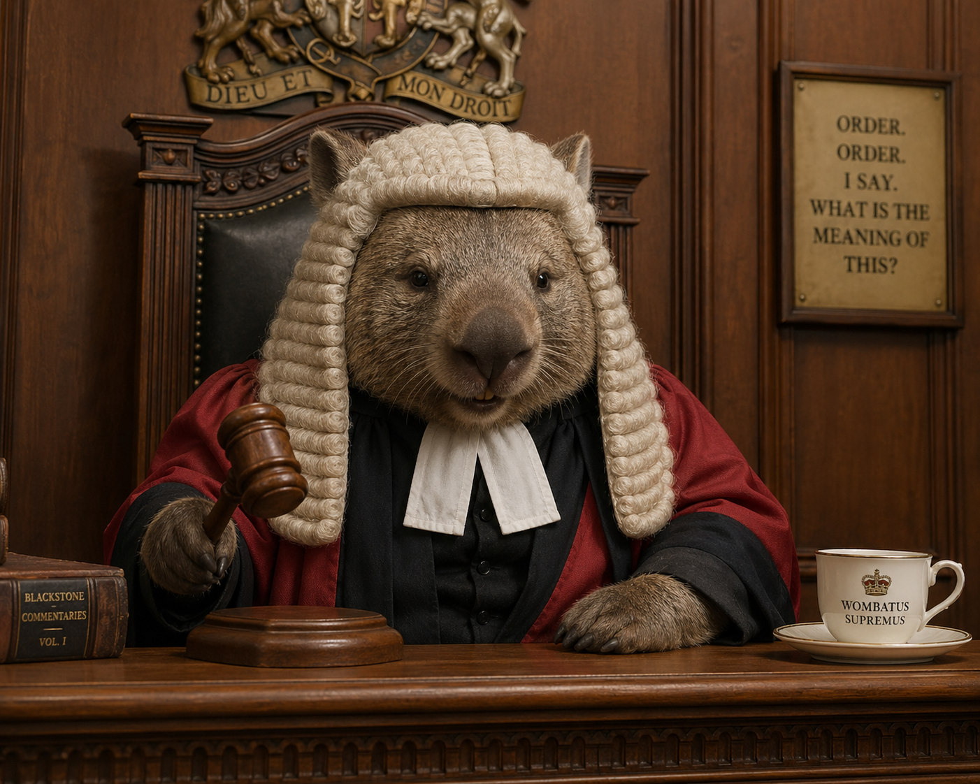 Cover art for Trial by Wombat, a wombat scenario on AI Dungeon