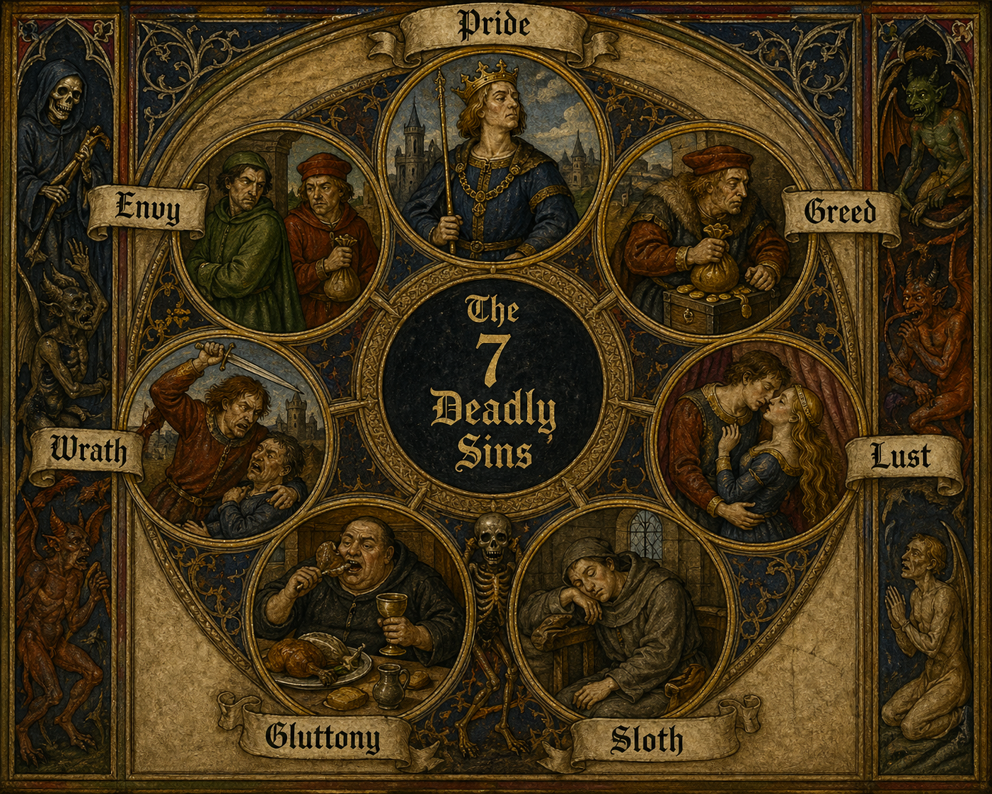 Cover art for 7 Deadly Sins (ðŸŽ), a 7 deadly sins scenario on AI Dungeon