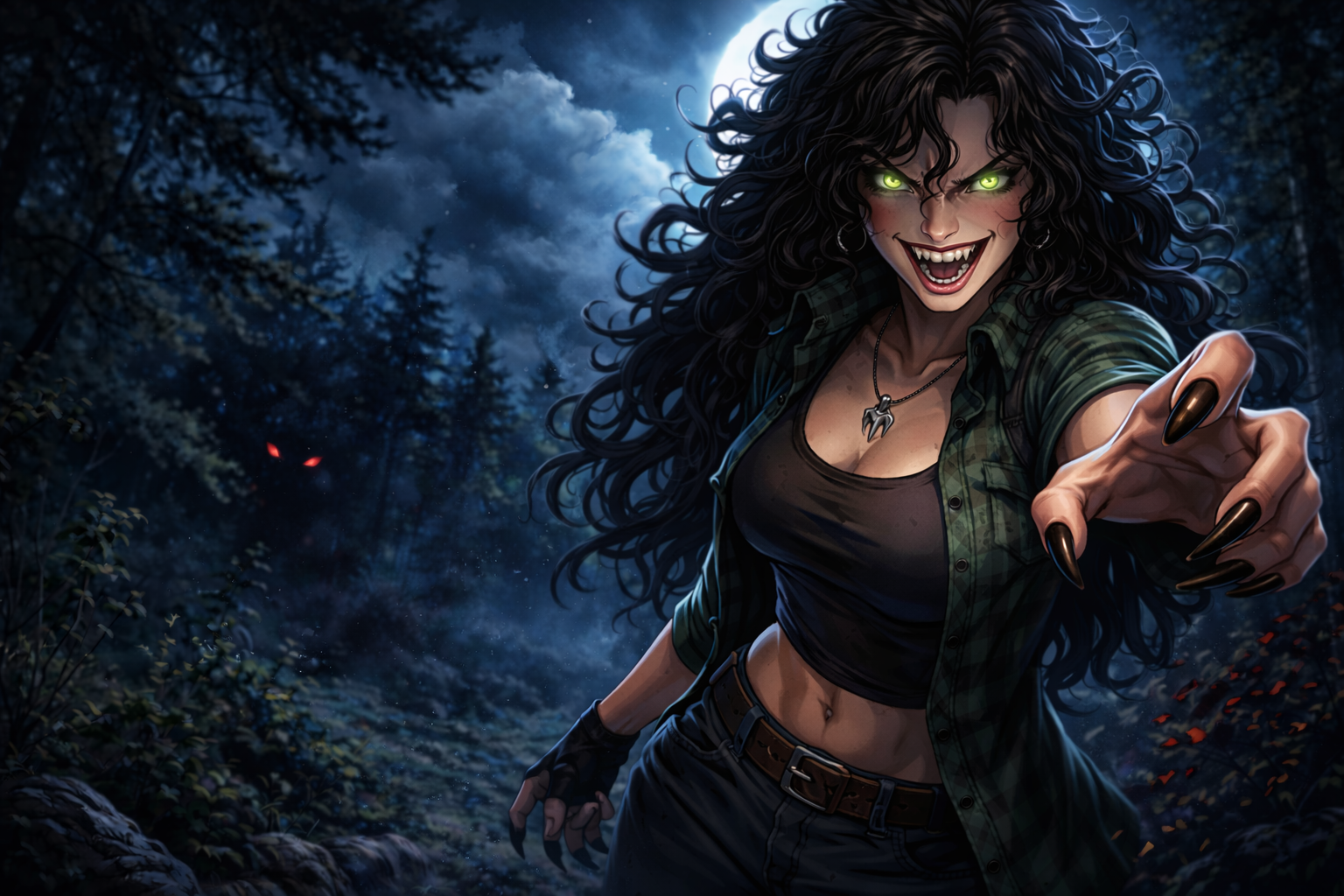 Cover art for Thrown to the Wolf - Evil Edition 😈, a werewolf scenario on AI Dungeon