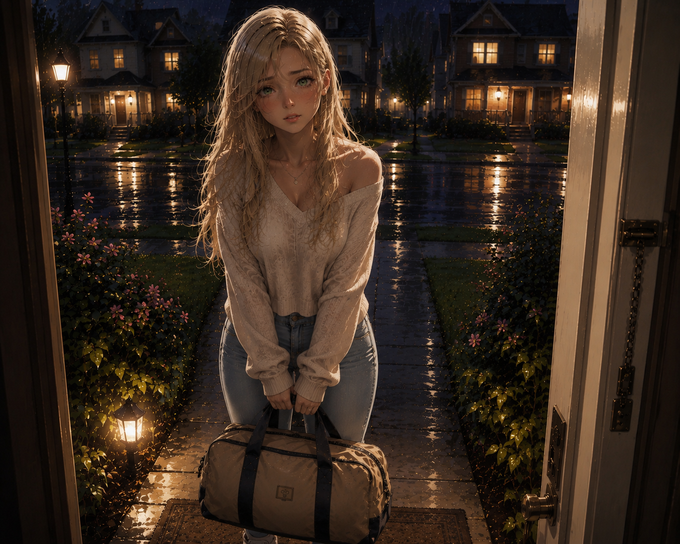 Cover art for Can I Stay?, a romance scenario on AI Dungeon