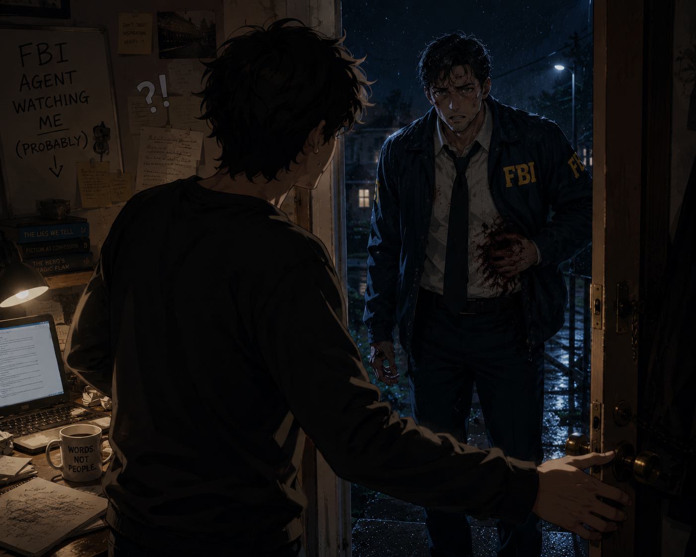 Cover art for The writer's FBI agent, a fbi agent scenario on AI Dungeon