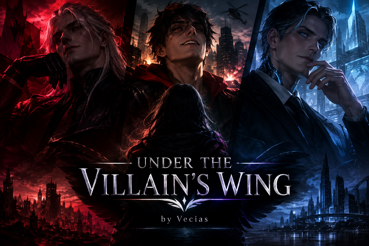 Cover art for Under the Villain's Wing, a supervillain scenario on AI Dungeon