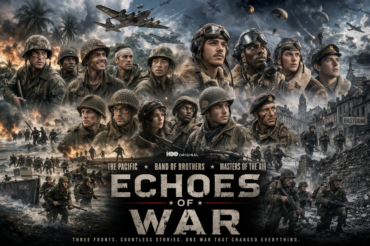 Cover art for Echoes of War, a band of brothers scenario on AI Dungeon