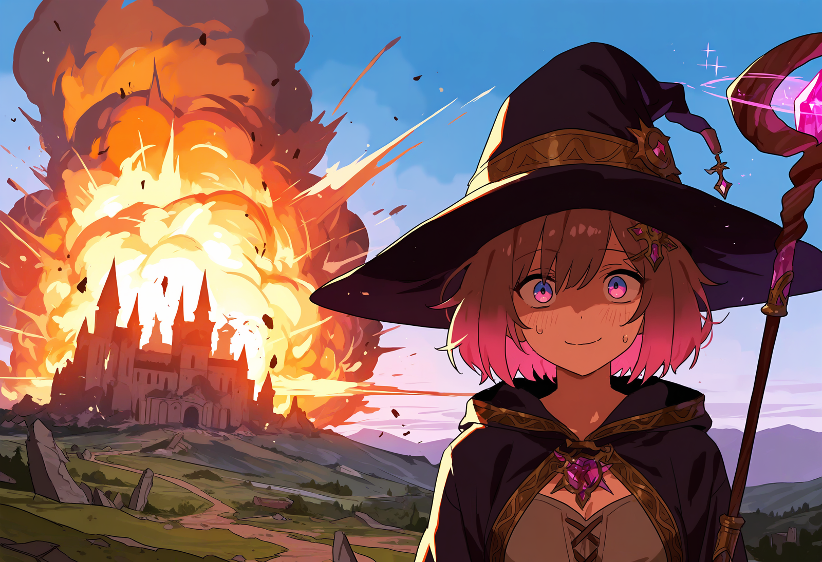 Cover art for ๐ Explosive Girlfail, a fantasy scenario on AI Dungeon