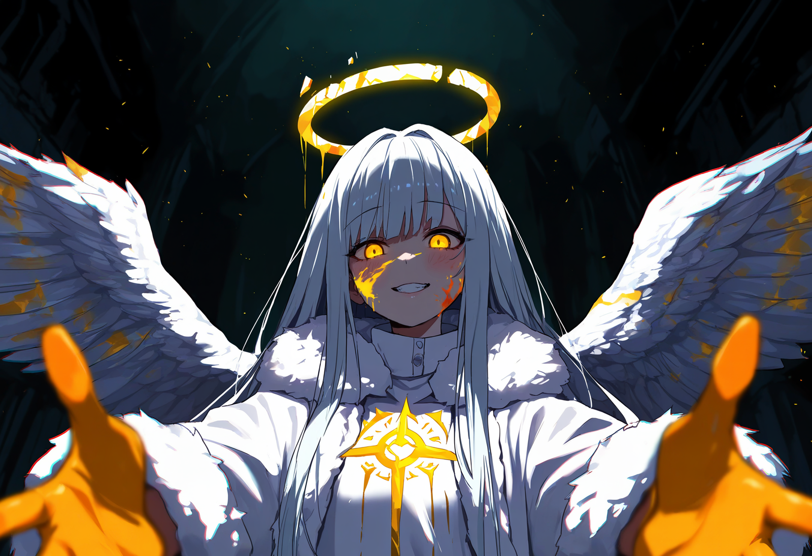 Cover art for 🪽 BE NOT AFRAID (Be Terrified), a yandere scenario on AI Dungeon