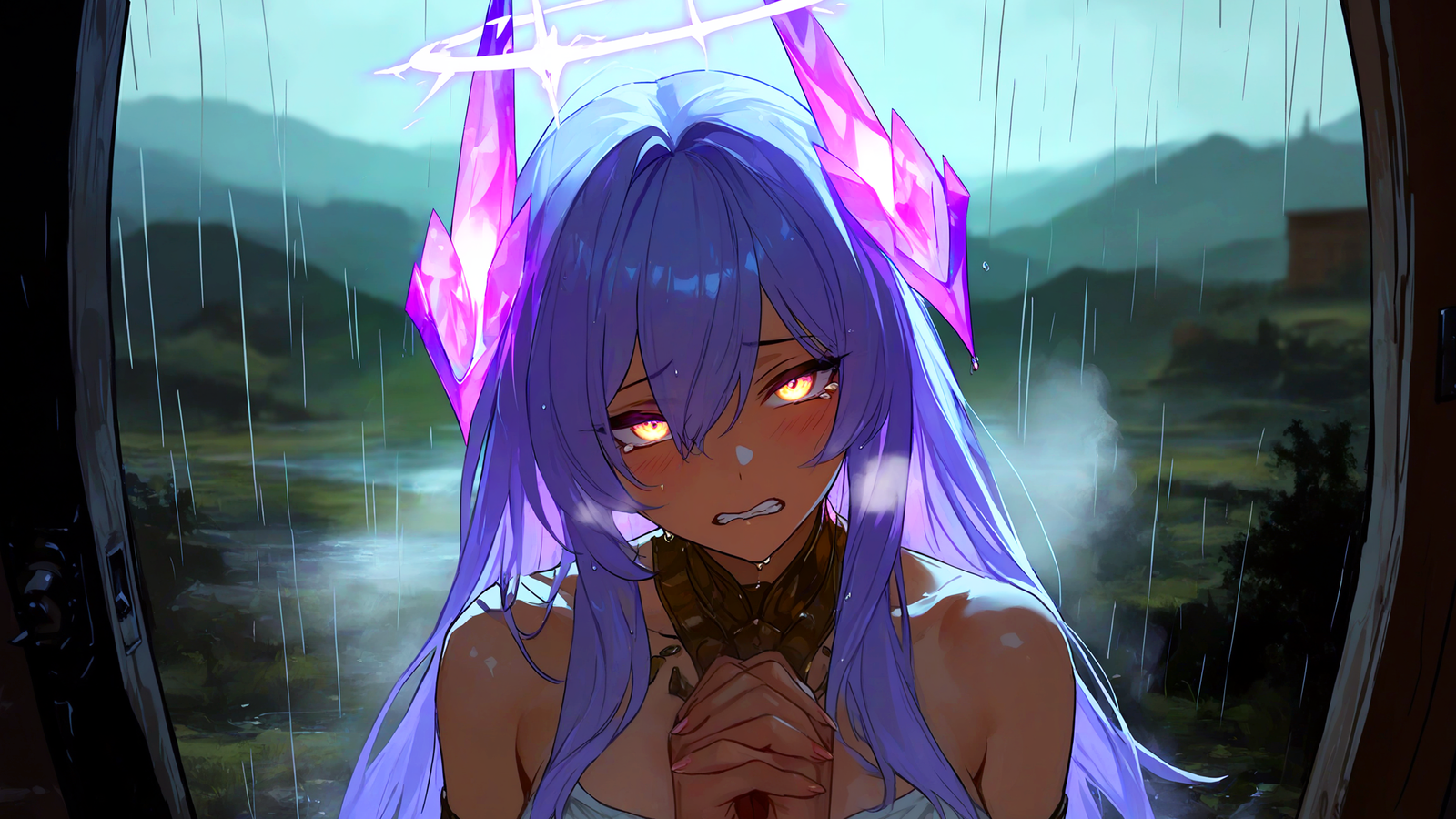 Cover art for 🌙 Her Turn To Pray, a romance scenario on AI Dungeon