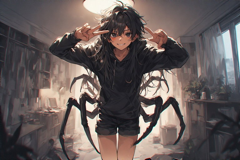 Cover art for Hey, uh... mind if I hang out for a bit?, a spider scenario on AI Dungeon