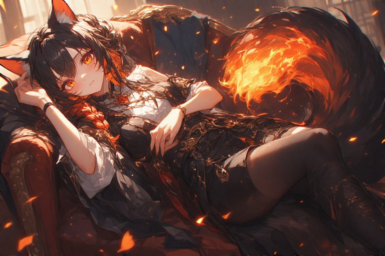 Cover art for Feline fires, mate, feline fires..., a cat scenario on AI Dungeon