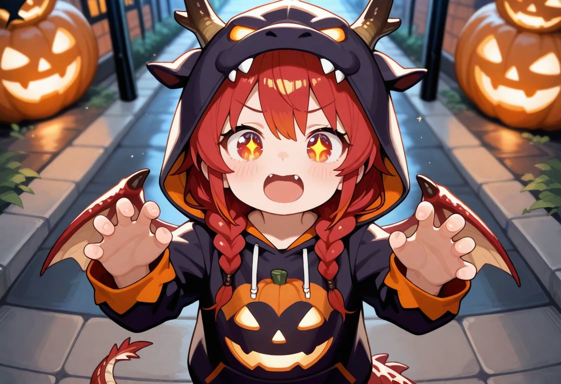Cover art for My Dragon First Halloween!, a dragon scenario on AI Dungeon