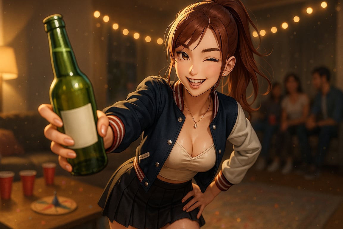 Cover art for Let's spin the bottle!, a party scenario on AI Dungeon