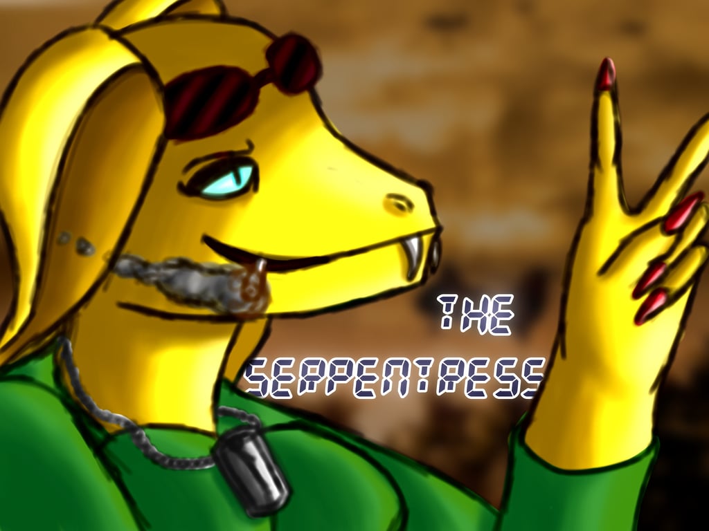Cover art for The Serpentress, a soldier scenario on AI Dungeon