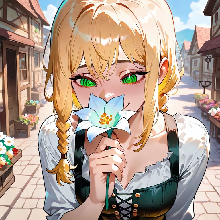 Cover art for The Flower Girl, a flower scenario on AI Dungeon