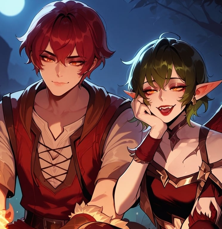 Cover art for Around the Campfire , an autocards scenario on AI Dungeon