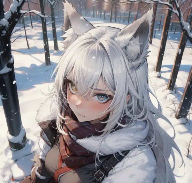 Cover art for The Wolf and You, a fantasy scenario on AI Dungeon