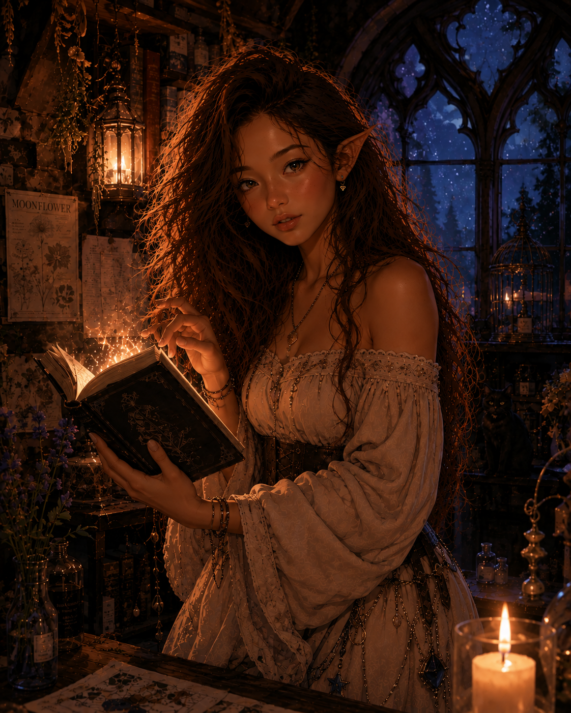 Cover art for The Wandering Herbalist (fem), a herbalist scenario on AI Dungeon