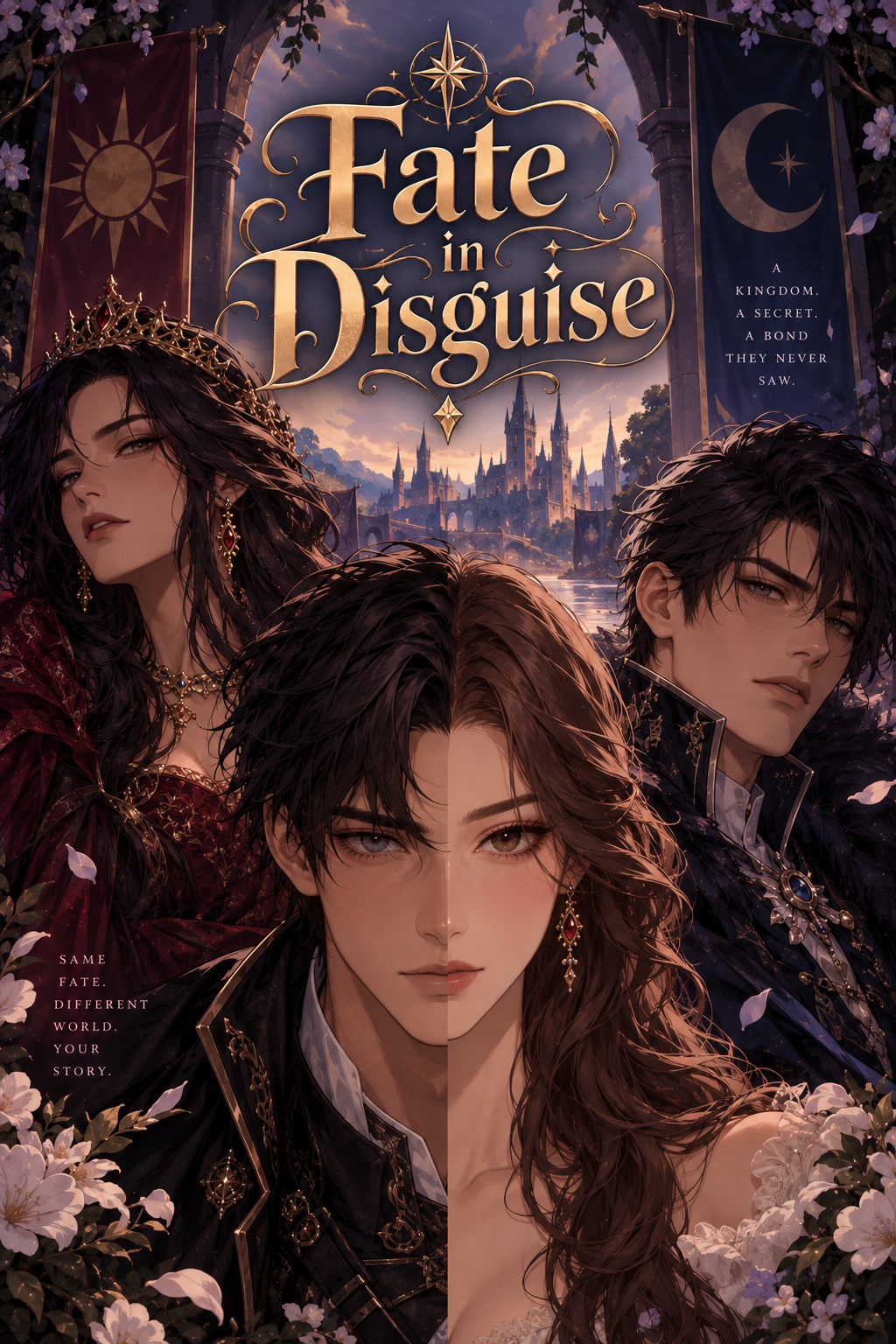 Cover art for Fate in Disguise, a fantasy scenario on AI Dungeon