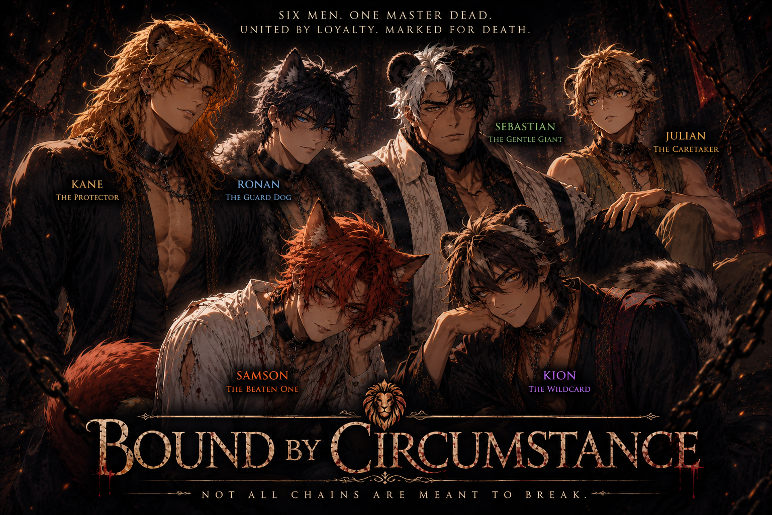 Cover art for Bound by Circumstance 🎭, a reverse harem scenario on AI Dungeon