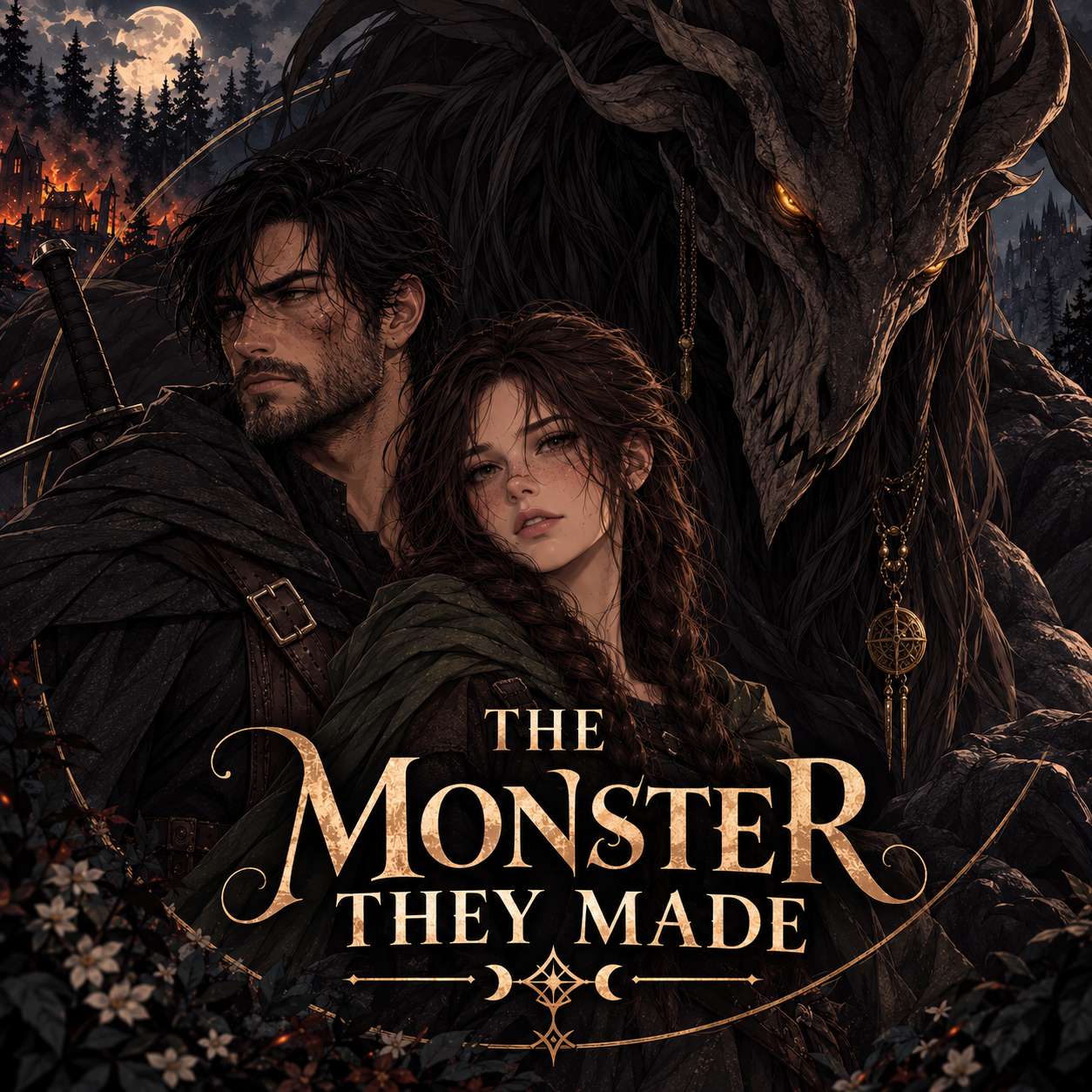 Cover art for The Monster They Made, a fantasy scenario on AI Dungeon