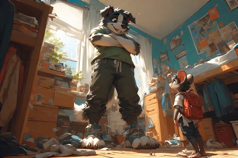 Cover art for Micro University: Roommates, a macro scenario on AI Dungeon
