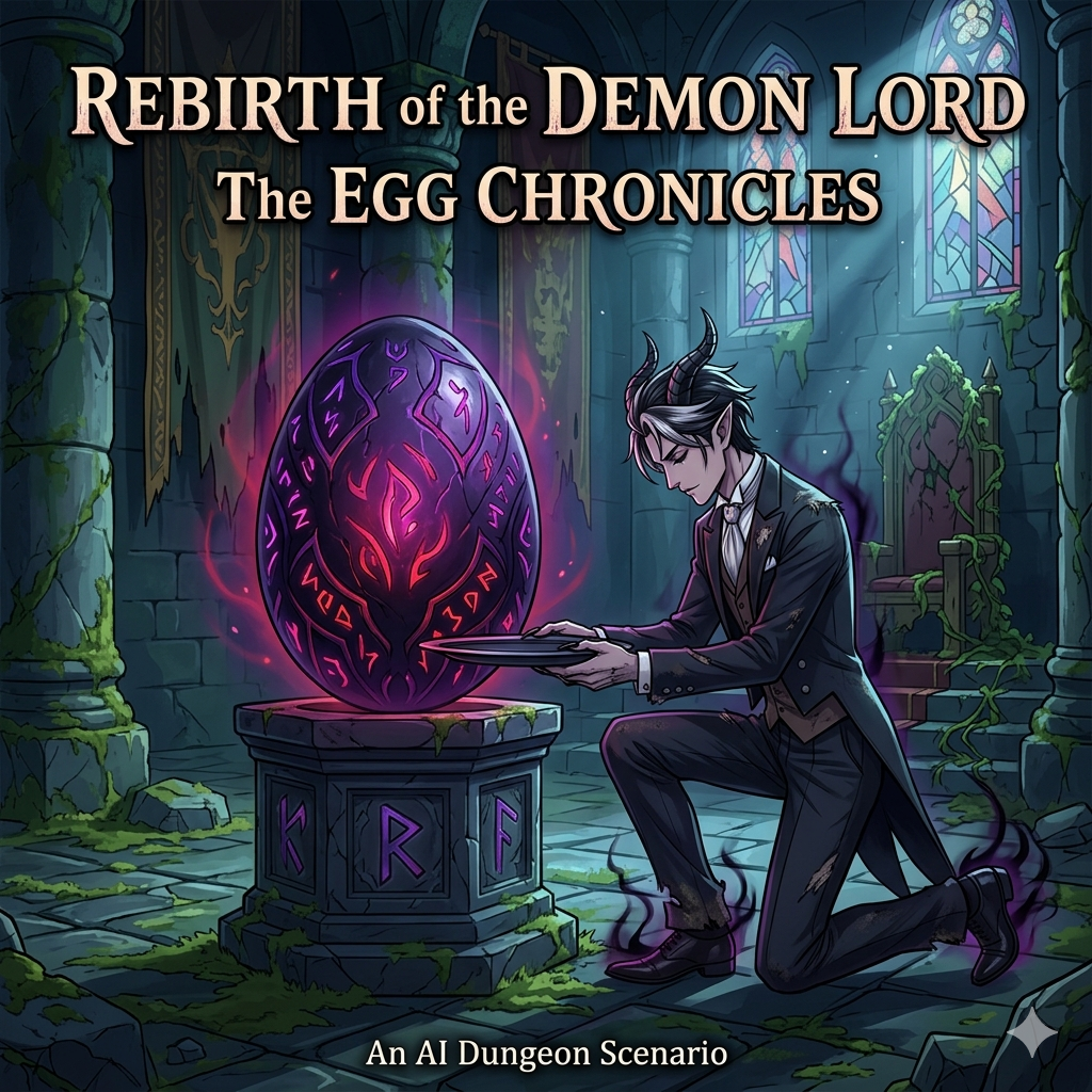 Cover art for Rebirth of the Demon Lord, a demon lord scenario on AI Dungeon