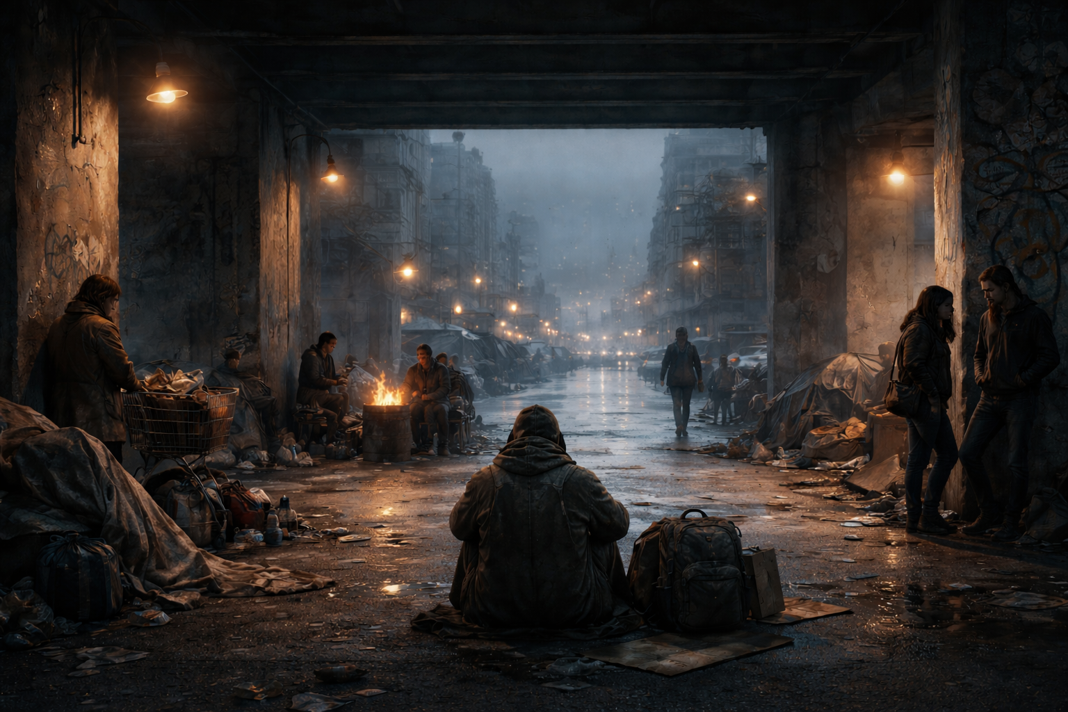 Cover art for You're Homeless, a drama scenario on AI Dungeon