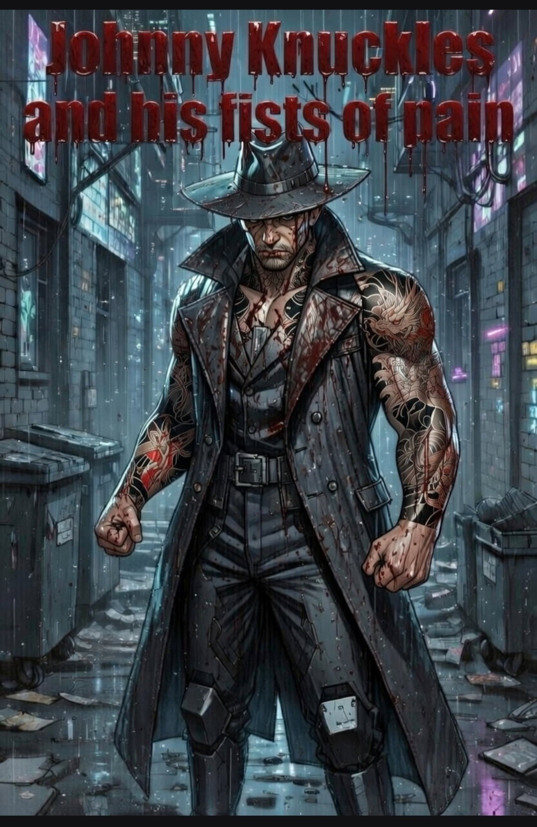Cover art for Johnny Knuckles and his fists of pain., a detective scenario on AI Dungeon