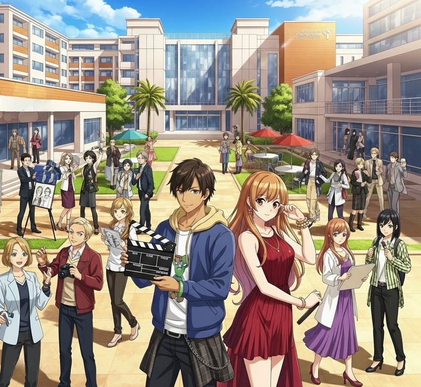 Cover art for Hollywood University🎬✨, an university scenario on AI Dungeon