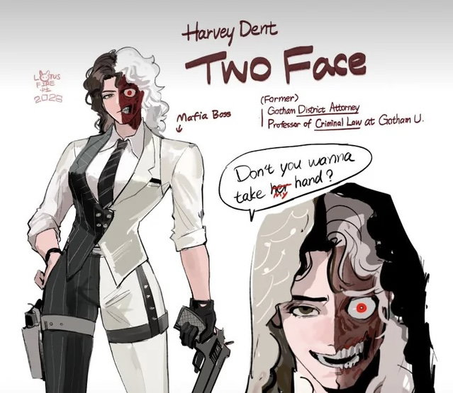 Cover art for TWO-FACE, a dc scenario on AI Dungeon