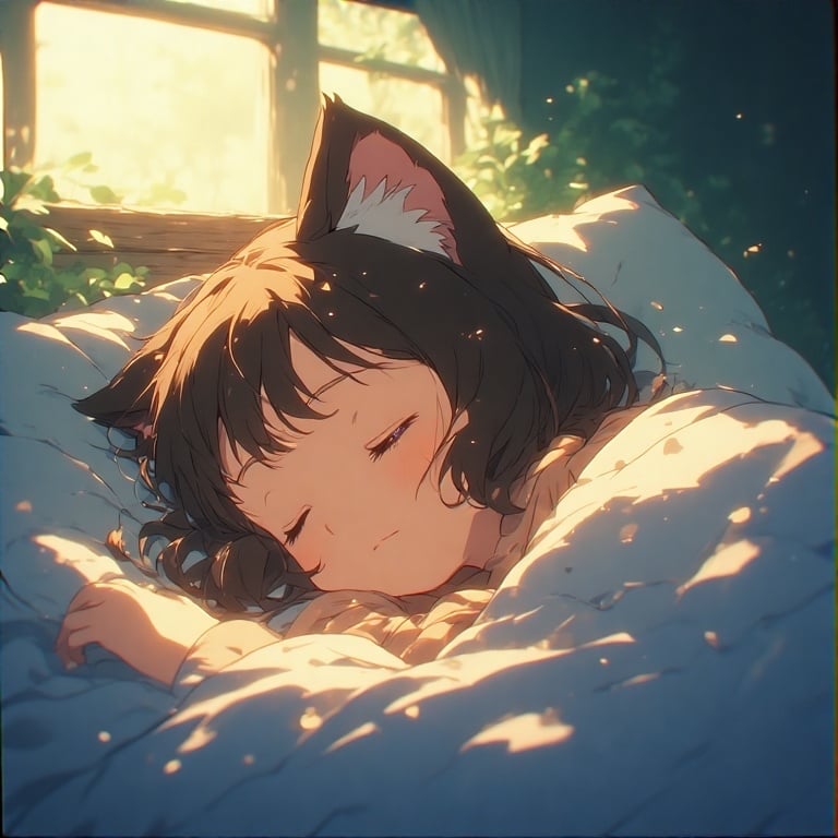 Cover art for You wake up next to someone unexpected, a catgirl scenario on AI Dungeon