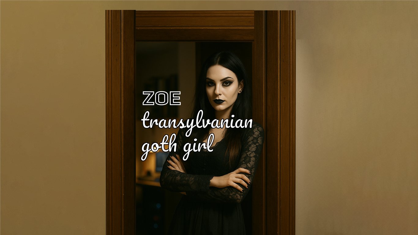 Cover art for Zoe - Goth Transylvanian GF, a romance scenario on AI Dungeon