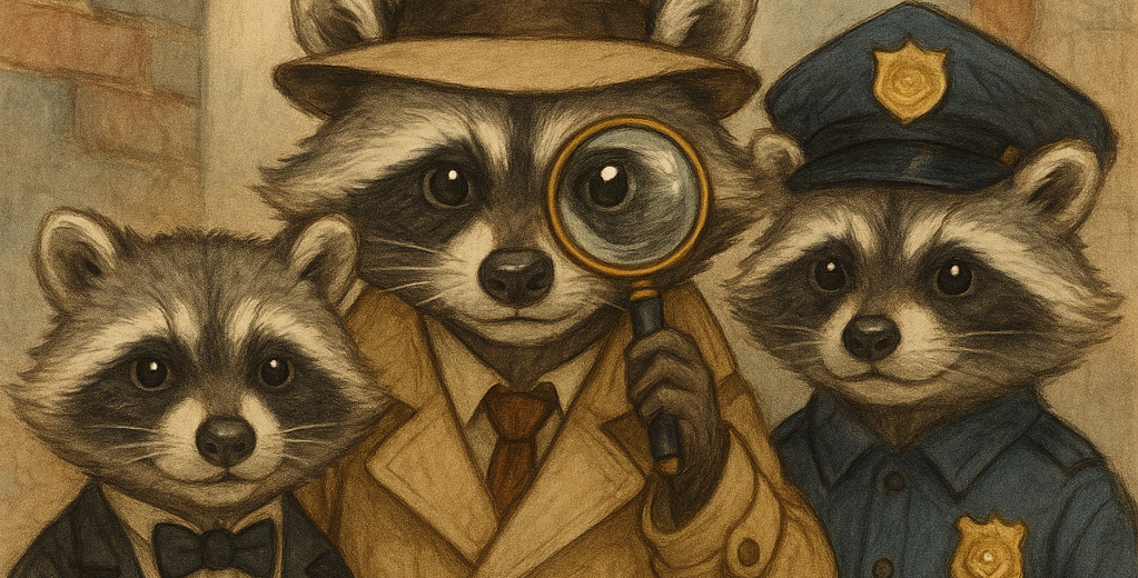 Cover art for The Raccoons' Own Agency - Jobs Available!, a raccoon scenario on AI Dungeon