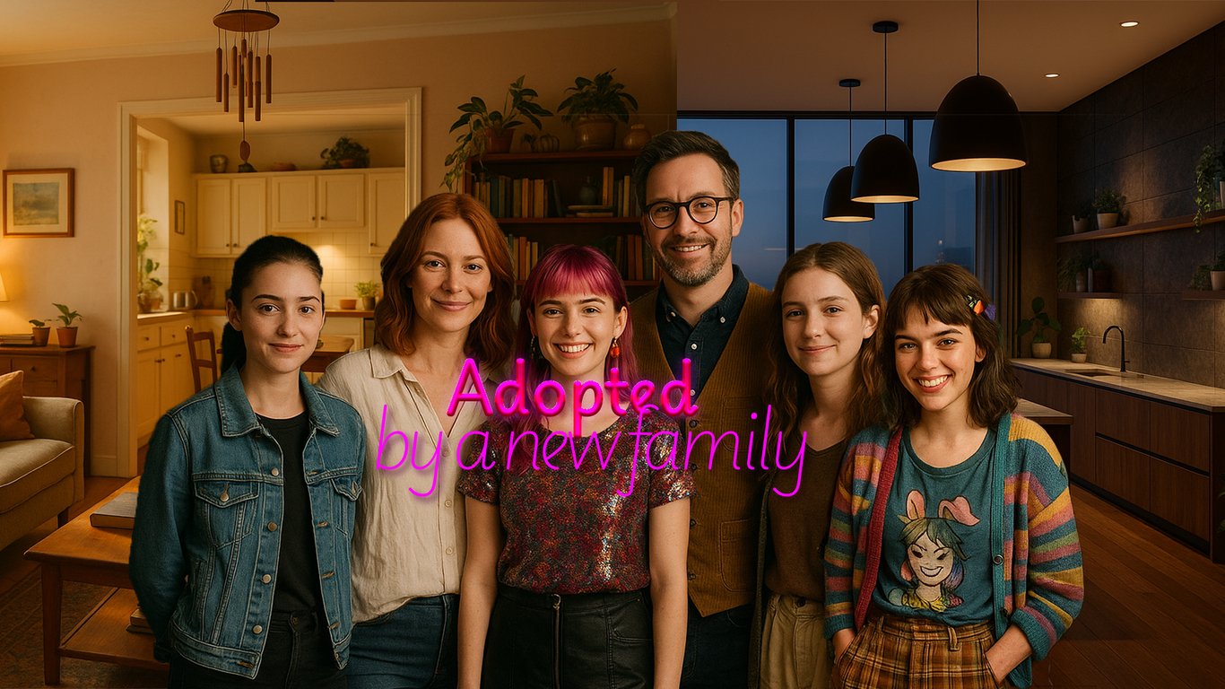 Cover art for Adopted by New Family (ðŸŽ), a sliceoflife scenario on AI Dungeon