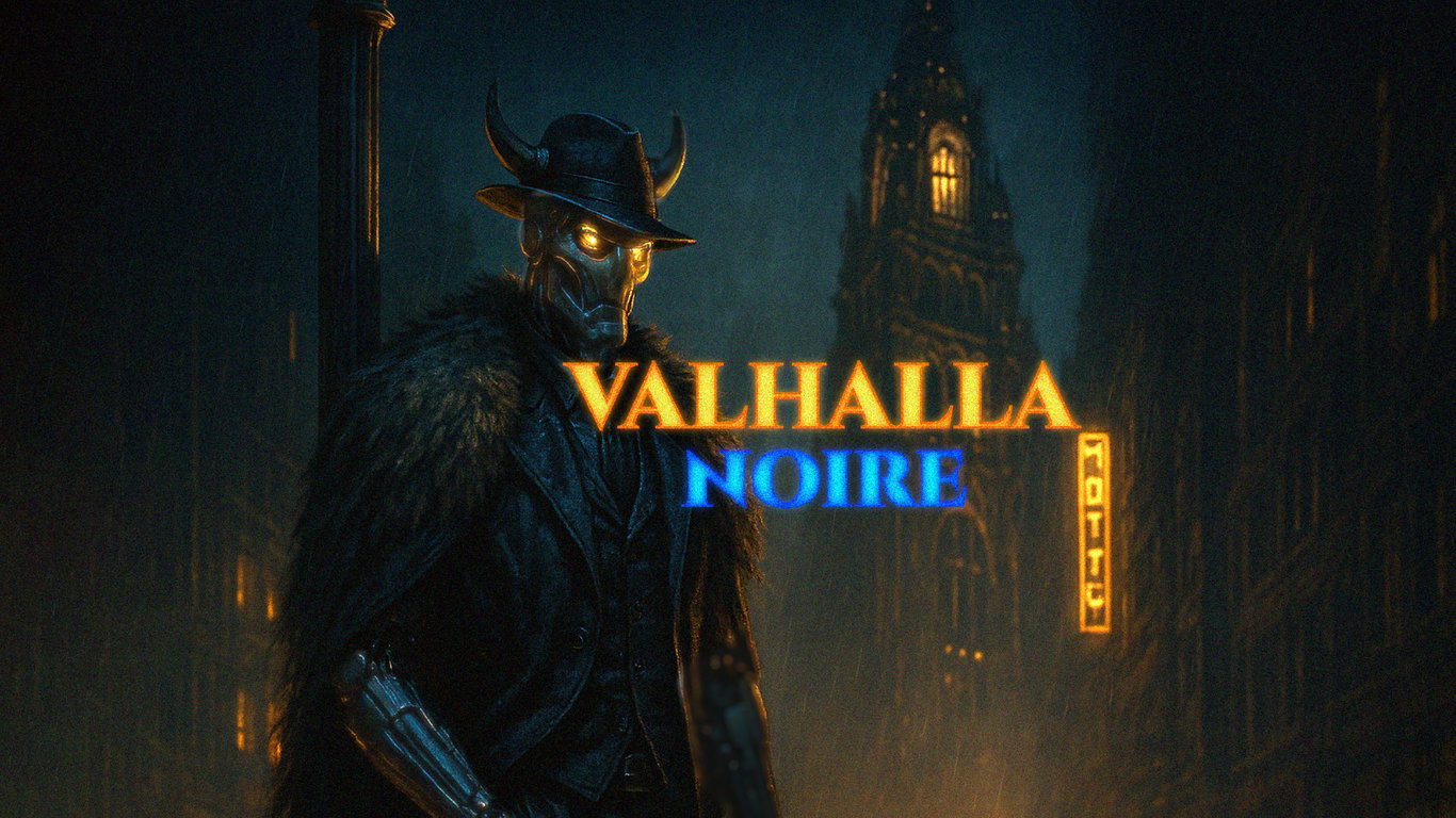 Cover art for Valhalla Noire, a noir scenario on AI Dungeon