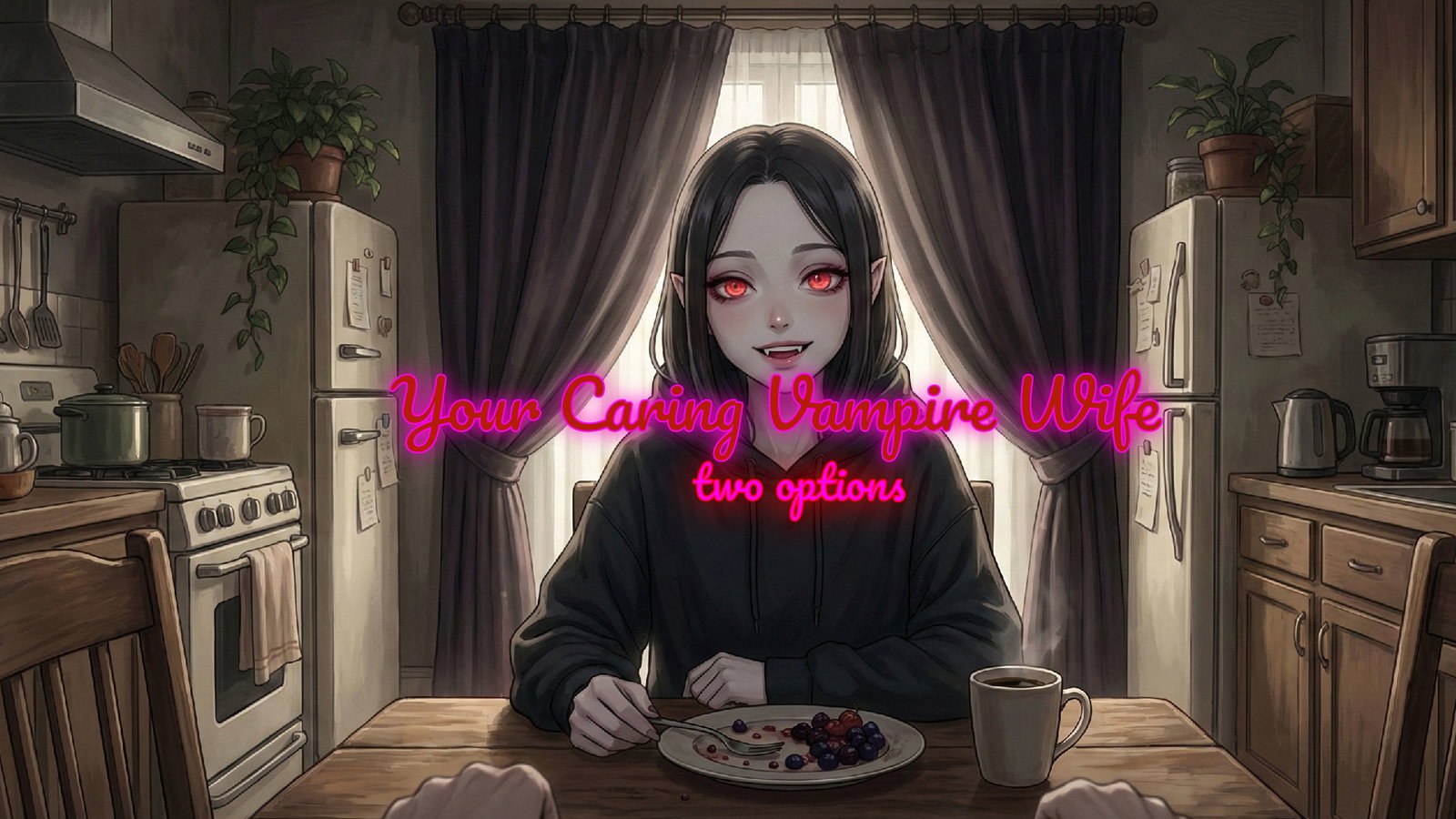 Cover art for Your Caring Vampire Wife (ðŸŽ), a vampire scenario on AI Dungeon