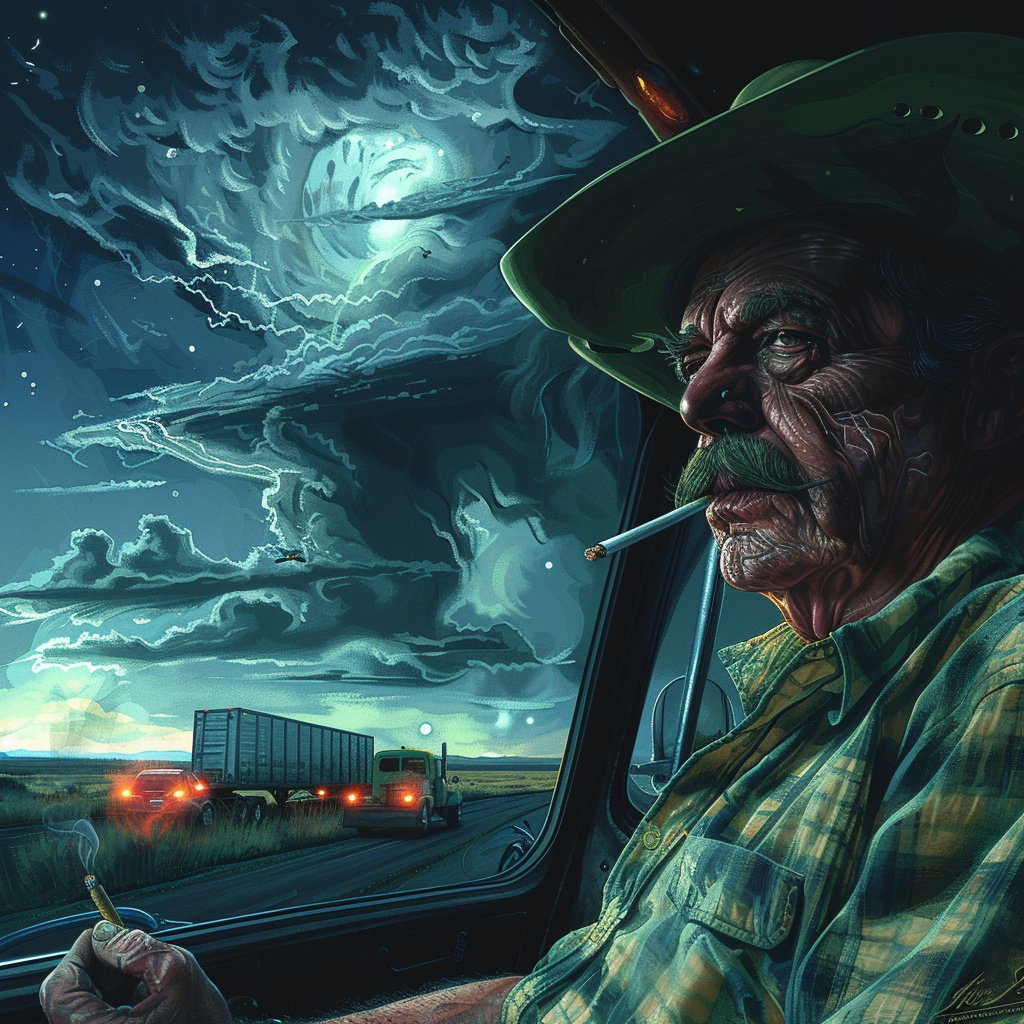 Cover art for 18 Wheels a Rollin', a truck scenario on AI Dungeon