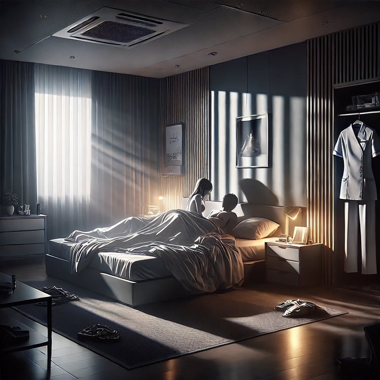 Cover art for The Morning After, a psychological drama scenario on AI Dungeon
